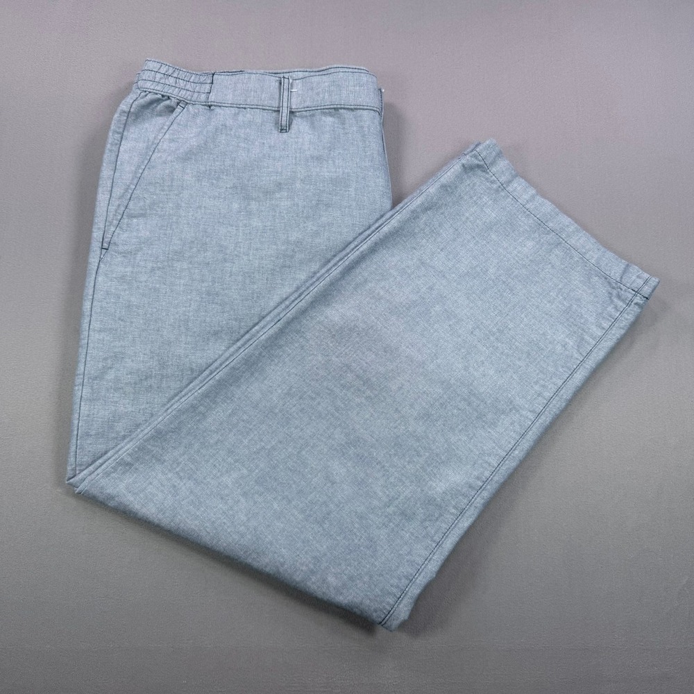 Goodfellow Mens XXL Blue 100% Cotton Elastic Waist Straight Leg Casual Pants